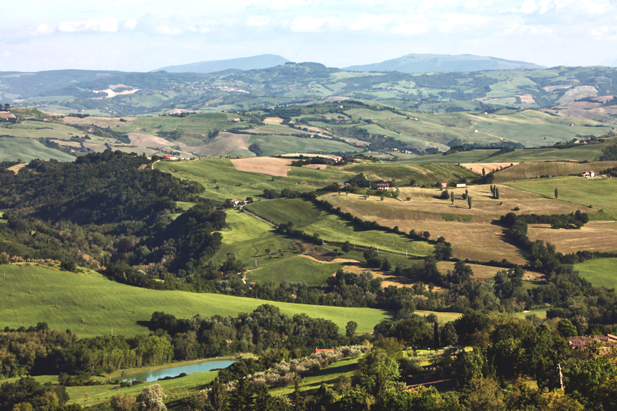 Panorama sulla Val Conca (Rimini)