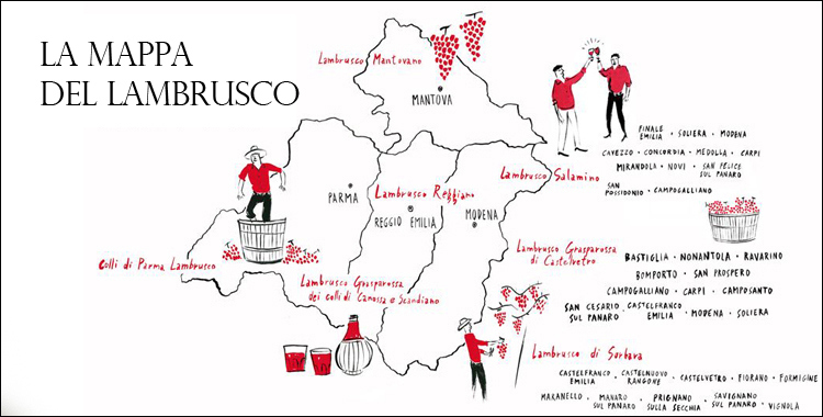 Mappa del Lambrusco - Foto di ilnovello.it