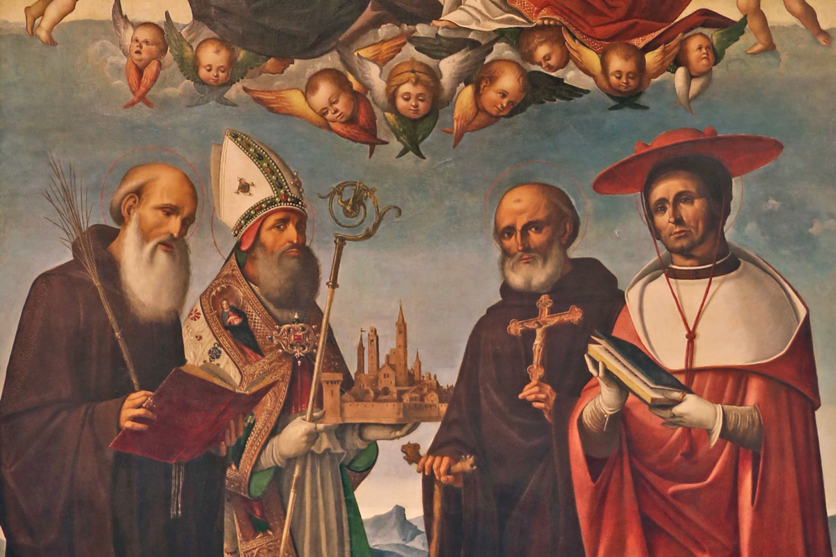 Abbazia San Mercuriale (FC), Baldassarre Carrari, Incoronazione della Vergine e Santi (1512)