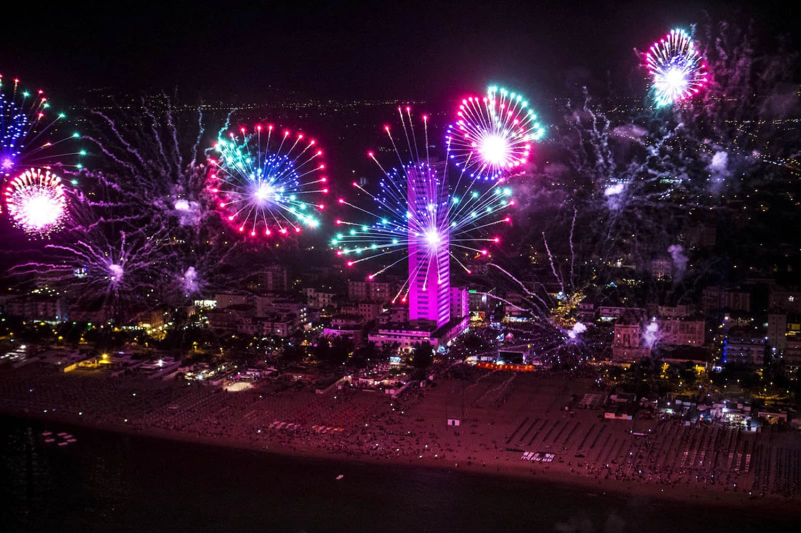 Cesenatico, NotteRosa2014, fuochi artificiali Ph. G.Salvatori