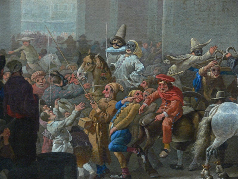 Jan Lingelbach - Karneval in Rom, Dettaglio