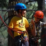 Bambini sul Ponte di corde, Parco Avventura Val Trebbia (PC)