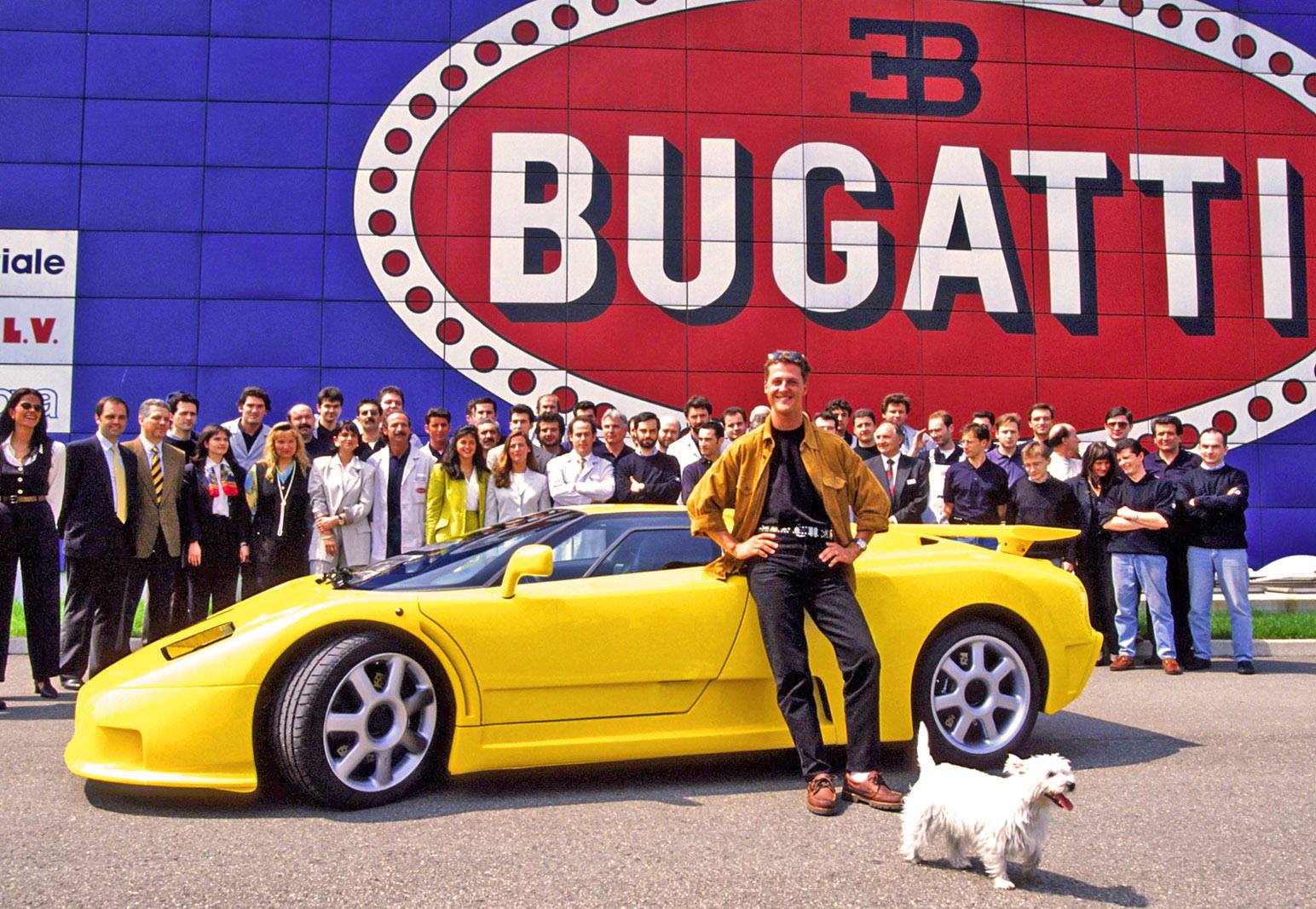 Bugatti con Michael Schumacher | Foto Bugatti Campogalliano