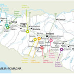 Mappa delle Ciclovie dei Parchi in Emilia Romagna