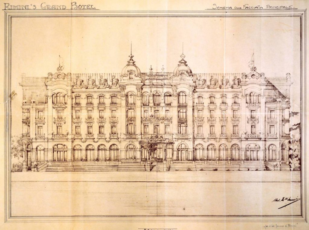 Il Grand Hotel in stile Liberty a Rimini progettato dai Fratelli Somazzi – Ph. http://www.romagnaliberty.it/
