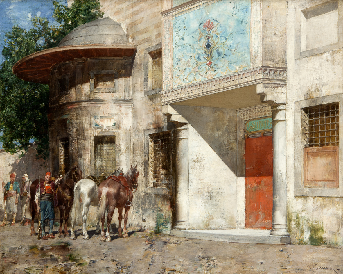 Mamiano di travesetolo, parma, fondazione magnani rocca, Alberto-Pasini-Davanti-alla-Moschea-1875-80-olio-su-tela