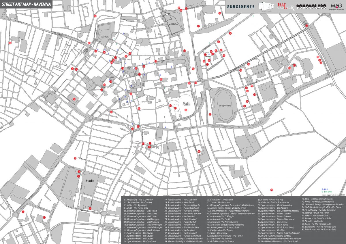 Street Art (mappa) | Realizzata da Marco "Bonobolabo" Miccol