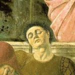 Dettaglio dalla Resurrezione (1465) con presunto autoritratto di Piero
