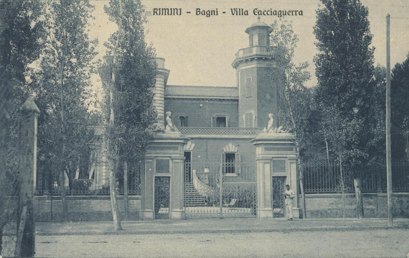 Rimini, villa Cacciaguerra, viale Vespucci, primi ‘900, Cartolina collezione privata – Ph. http://www.romagnaliberty.it/