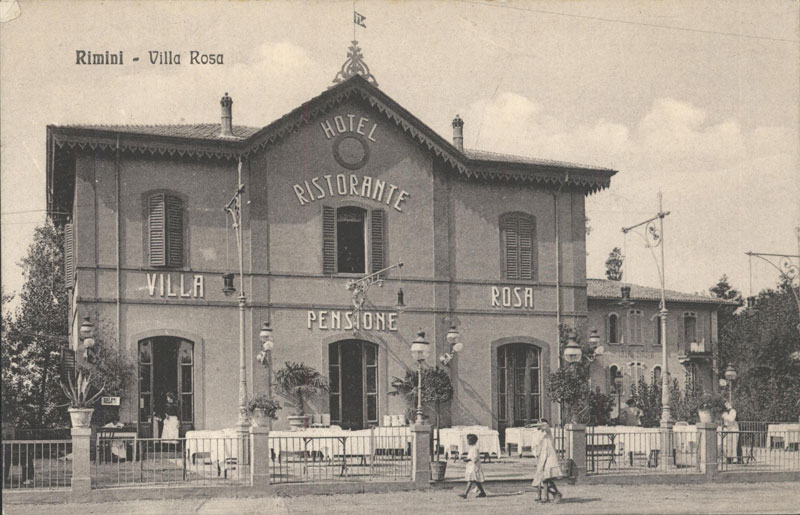 Rimini, villa Rosa, viale Regina Elena, 1915, Cartolina collezione privata – Ph. http://www.romagnaliberty.it/