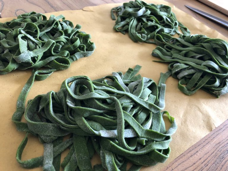 Homemade Tagliatelle with Nettles