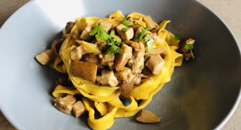 Homemade Tagliatelle with Porcini Mushrooms