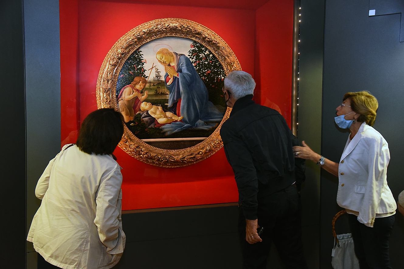 Sandro Botticelli, La Vergine e il bambino con il giovane San Giovanni Battista (Palazzo Farnese, Piacenza)