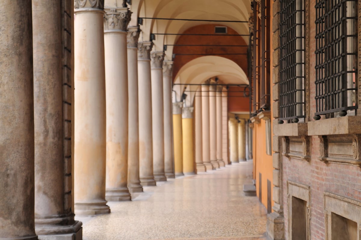 The portico of Santo Stefano, Bologna