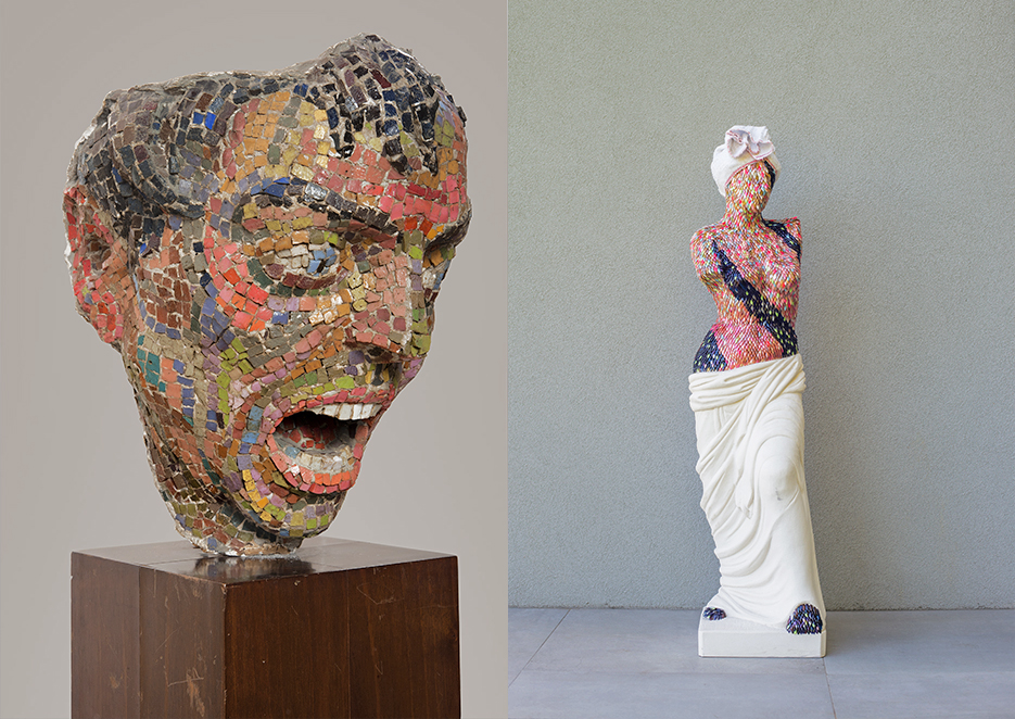From the left: Mirko Basaldella, Furore (1944) | From the right: Enrica Borghi, Venere (2016)